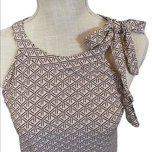 Banana Republic tan/beige/cream bow tank top sz S